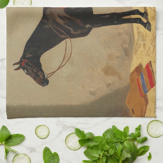 Kuchenpferdekor Geschirrtuch (Gefaltet)