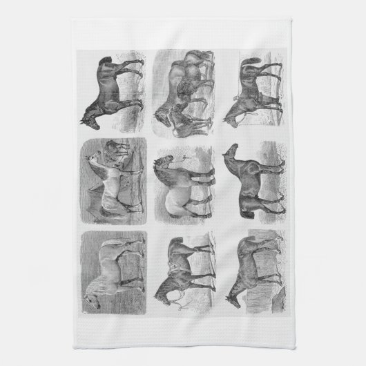 Kuchenpferdekor Geschirrtuch (Vertikal)