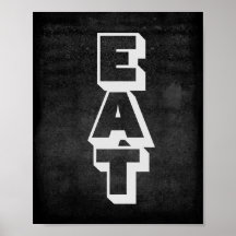 Küchenplakat fett gedruckten Text auf bedrücktem G