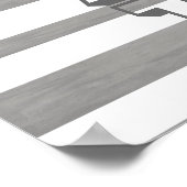 Küchenplakat mit grauem und weißem Essen Poster (Ecke)