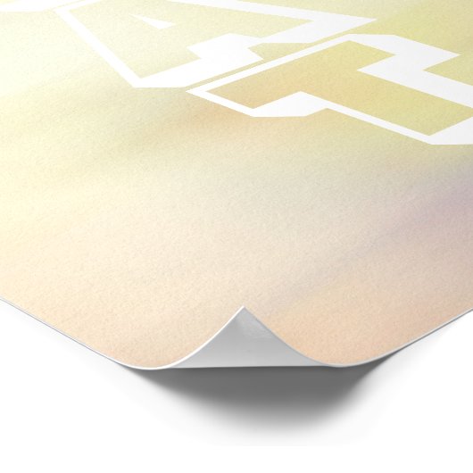 Küchenplakat mit Text essen pastellfarbene Typogra Poster (Ecke)