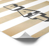 Küchenplakat mit Textspeise an Bräunungsstreifen Poster (Ecke)