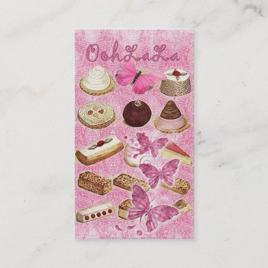 Kuchenplätzchenbäckerei französischen Gebäcks Visitenkarte (Vorderseite)
