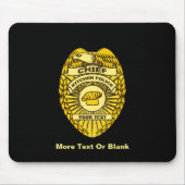 Küchenpolizei-Abzeichen des Chefs Mousepad (Vorne)