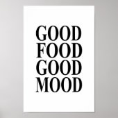 Küchenposter Gutes Essen Gute Laune Poster (Vorne)