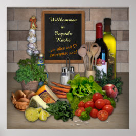Küchenposter mit Deinem Namen Poster