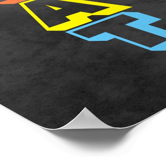 Küchenposttypografie, farbenfroh, modern poster (Ecke)