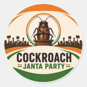 Küchenschaben Janta Partei Logo Aufkleber