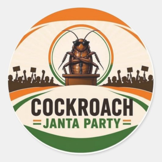 Küchenschaben Janta Partei Logo Aufkleber (Vorderseite)