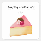 Kuchenscheibe Quadratischer Aufkleber (Vorderseite)