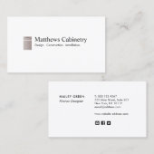 Küchenschränke und Designer für Holzbearbeitung Visitenkarte (Vorne/Hinten)