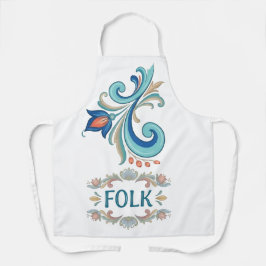 Küchenschürze mit folkloristischem Blumenmuster Schürze