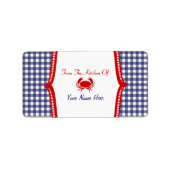 Küchensiegel - "From the Kitchen Of" Crab Adressaufkleber (Vorne)