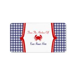 Küchensiegel - "From the Kitchen Of" Crab Adressaufkleber