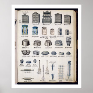 Küchenspeicher und -geräte von einem poster