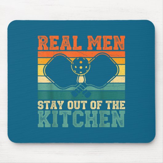 Küchenspieler echtes Out Pickleball Bleib Humor Mousepad (Vorne)