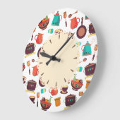 Küchentöpfe Küchenutensilien Küchenuhr Große Wanduhr (Winkel)