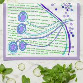 KÜCHENTOWEL "CELESTIAL FLORA" Lila Trimm Geschirrtuch (Gefaltet)