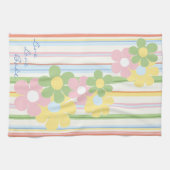 Küchentuch "Blume & Streifen" (Horizontal)