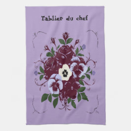 Küchentuch Bouquet aus Veilchen