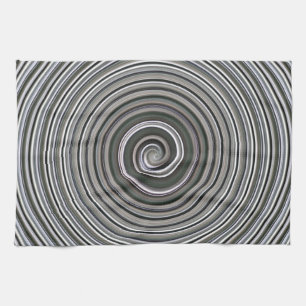 Küchentuch braun-graue Spirale