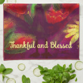 Küchentuch Dankbar gesegnet Whimsical Türkei (Gefaltet)