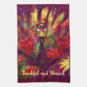 Küchentuch Dankbar gesegnet Whimsical Türkei (Vertikal)