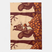 🐿️ Küchentuch Eichhörnchen im Herbst – Trockentuc (Vertikal)