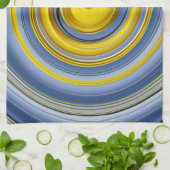 Küchentuch gelb-blau (Gefaltet)