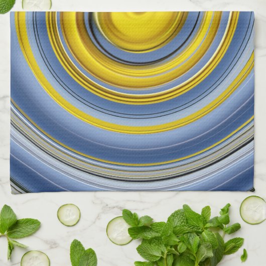 Küchentuch gelb-blau (Gefaltet)