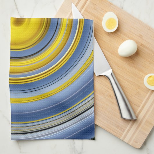 Küchentuch gelb-blau (Viertel Falte)