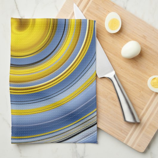Küchentuch gelb-blau (Viertel Falte)