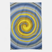 Küchentuch gelb-blaue Spirale (Vertikal)