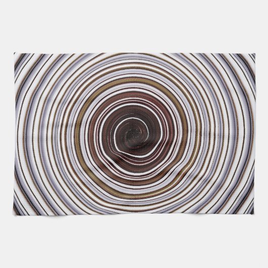 Küchentuch grau-braune Spirale (Horizontal)