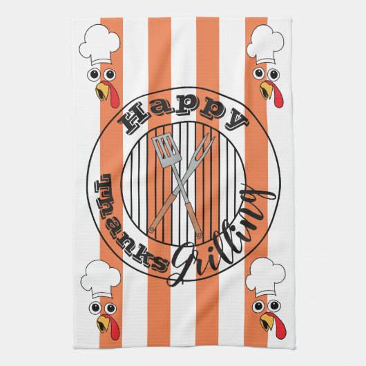 Küchentuch "Happy Danke Grilling" (Vertikal)