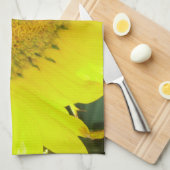 Küchentuch hellgelbe Sonnenblume (Viertel Falte)