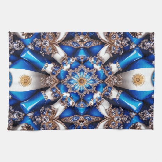 Küchentuch mit argentinischer Farbgestaltung (Horizontal)