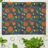 Küchentuch mit Blumendekor (Gefaltet)