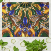 Küchentuch mit Brasilien Farben Design (Gefaltet)