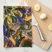 Küchentuch mit Brasilien Farben Design (Viertel Falte)