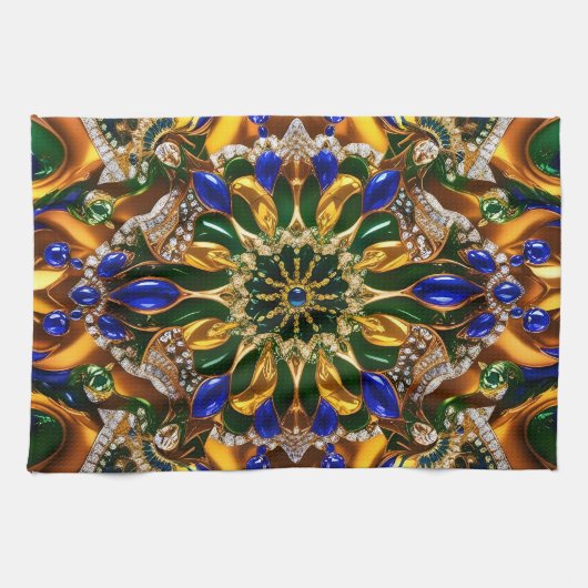 Küchentuch mit Brasilien Farben Design (Horizontal)