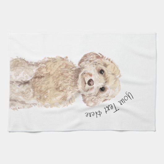 Küchentuch mit Champagner Cockapoo (Horizontal)