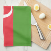 Küchentuch mit der Flagge Aserbaidschans (Viertel Falte)