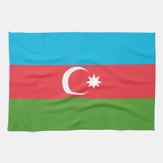 Küchentuch mit der Flagge Aserbaidschans (Horizontal)