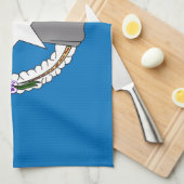 Küchentuch mit Fahne auf der Insel Nord-Mariana (Viertel Falte)