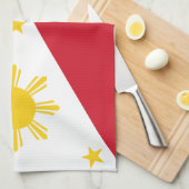 Küchentuch mit Fahne der Philippinen (Viertel Falte)