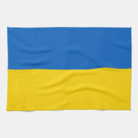 Küchentuch mit Fahne in der Ukraine