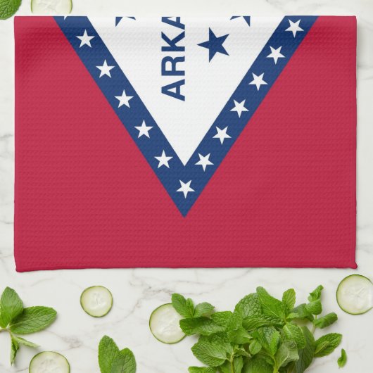 Küchentuch mit Fahne von Arkansas, USA. (Gefaltet)