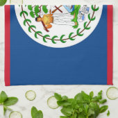 Küchentuch mit Fahne von Belize (Gefaltet)