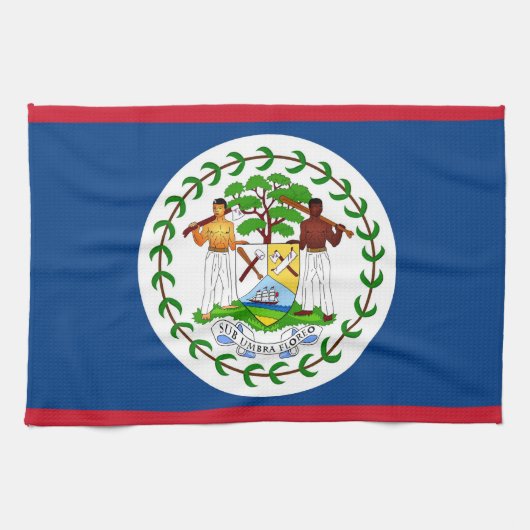 Küchentuch mit Fahne von Belize (Horizontal)